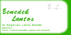 benedek lantos business card